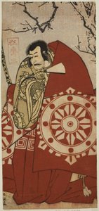 Der Schauspieler Ichikawa Danjuro V als Benkei im Stück Dai Danna Kanjincho, aufgeführt im Kawarazaki-Theater im elften Monat, 1790 von Katsukawa Shun