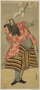 Der Schauspieler Ichikawa Danjuro V als Hei Shinno Masakado im Stück Hana no O-Edo Masakado Matsuri, aufgeführt im Ichimura Theater im elften Monat, 1789 von Katsukawa Shun