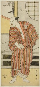 Der Schauspieler Kataoka Nizaemon VII als Hayakawa Matabei (?) im Stück Furiwake-gami Aoyagi Soga (?), aufgeführt im Miyako-Theater (?) im ersten Monat, 1796 (?) von Katsukawa Shun