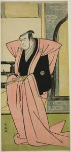 Der Schauspieler Otani Oniji III in einer unbekannten Rolle im Stück Yukimi-zuki Eiga Hachi no Ki (?), aufgeführt im Nakamura-Theater (?) im elften Monat, 1787 (?) von Katsukawa Shun
