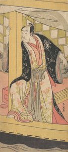 Der Schauspieler Sawamura Sojuro 3. als Mann in einem Vergnügungsboot