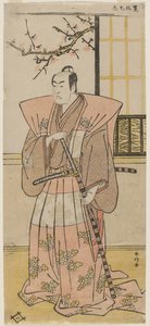 Ichikawa Monnosuke II als ein Herr in formeller Kleidung