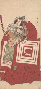 Kabuki-Schauspieler Ichikawa Monnosuke II als Shinozuka in einem Shibaraku..., 11. Monat, 1790 von Katsukawa Shunko