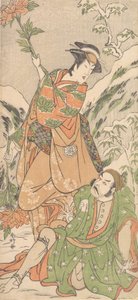 Kabuki-Schauspieler Arashi Ryuzo II und Segawa Kikunojo III, ca. 1790