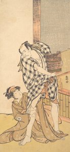 Szene aus dem Stück Yoshitsune und die tausend Kirschbäume Yoshitsune..., 8. oder 9. Monat, 1784
