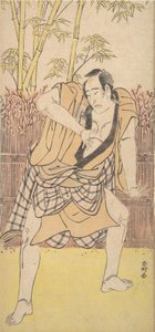 Der zweite Ichikawa Komazo als ein Mann in dramatischer Haltung