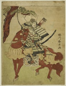 Krieger zu Pferd von Katsukawa Shunsei
