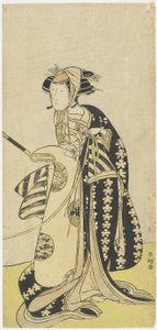 (Der Schauspieler Onoe Matsusuke in einer Frauenrolle) von Katsukawa Shunsho
