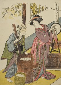 Akt Sechs: Yoichibeis Haus aus dem Stück Chushingura (Schatz der treuen Vasallen), ca. 1779-80 (Farbholzschnitt; chuban)