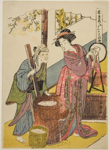 Akt Sechs: Yoichibeis Haus aus dem Stück Chushingura (Schatz der treuen Vasallen) von Katsukawa Shunsho
