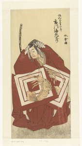 Schauspieler Ichikawa Ebizo II in einer Shibaraku-Rolle von Katsukawa Shunsho