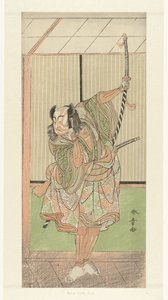 Schauspieler Ichikawa Yaozo mit langem Schwert
