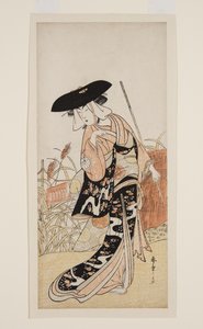 Schauspieler Segawa Kikunojo III als Fuchs Okiku (Okiku-gitsune) von Katsukawa Shunsho