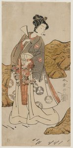 Ichikawa Monnosuke II als Tempelseite, frühe 1770er Jahre von Katsukawa Shunsho