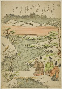 "Ich," aus der Serie "Geschichten von Ise in modischen Brokatbildern (Furyu nishiki-e Ise monogatari)" von Katsukawa Shunsho