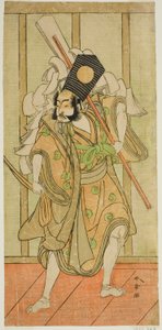 Der Schauspieler Arashi Sangoro II als Asahina Saburo im Stück Iro Maki-e Soga no Sakazuki, aufgeführt im Morita-Theater im ersten Monat, 1773