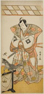 Der Schauspieler Ichikawa Danjuro V als Ashikaga Takauji im Stück Kaeribana Eiyu Taiheiki, aufgeführt im Nakamura Theater im elften Monat, 1779 von Katsukawa Shunsho