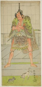 Der Schauspieler Ichikawa Danjuro V als Yakko Matsueda Sakinosuke im Stück Keisei Momiji no Uchikake, aufgeführt im Morita-Theater im siebten Monat, 1772 von Katsukawa Shunsho