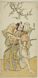 Der Schauspieler Ichikawa Danzo IV als Kamakura no Gongoro Kagemasa, in der fünften Szene des Stücks Date Nishiki Tsui no Yumitori, aufgeführt im Morita-Theater im elften Monat, 1778 von Katsukawa Shunsho