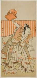 Der Schauspieler Ichikawa Monnosuke II als Ageha no Chokichi verkleidet als Soga no Goro Tokimune im Stück Kaido Ichi Yawaragi Soga, aufgeführt im Nakamura-Theater im dritten Monat, 1778