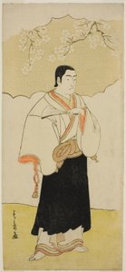 Der Schauspieler Ichikawa Monnosuke II als Mönch Renseibo im Stück Hatsumombi Kuruwa Soga, aufgeführt im Nakamura-Theater im dritten Monat, 1780