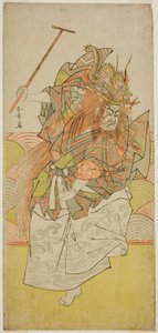 Der Schauspieler Ichimura Uzaemon IX als Inkarnation des Drachenkönigs im Stück Saki Masuya Ume on Kachidoki, aufgeführt im Ichimura Theater im elften Monat, 1778