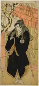 Der Schauspieler Matsumoto Koshiro IV als Matsuo-maru (?) im Stück Sugawara Denju Tenarai Kagami (?), aufgeführt im Nakamura-Theater (?) im vierten Monat, 1779 (?) von Katsukawa Shunsho