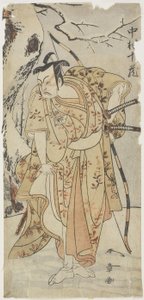 Der Schauspieler Nakamura Ju_zo_ in einer Samurai-Rolle