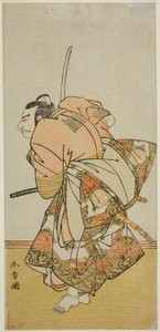 Der Schauspieler Nakamura Nakazo I als Chinzei Hachiro Tametomo im Stück Hana-zumo Genji Hiiki, aufgeführt im Nakamura Theater im elften Monat, 1775