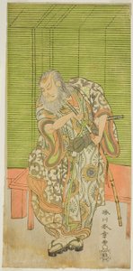 Der Schauspieler Nakamura Nakazo I als Hige no Ikyu im Stück Sakai-cho Soga Nendaiki, aufgeführt im Nakamura-Theater im dritten Monat, 1771
