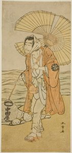 Der Schauspieler Nakamura Nakazo I als der abtrünnige Mönch Dainichibo im Stück Edo Meisho Midori Soga, aufgeführt im Morita-Theater im ersten Monat, 1779 von Katsukawa Shunsho