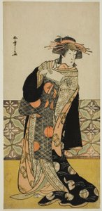 Der Schauspieler Nakamura Riko I in einer unbekannten Rolle von Katsukawa Shunsho
