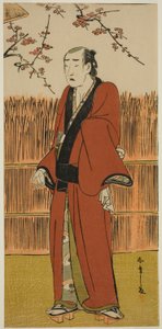 Der Schauspieler Onoe Matsusuke I als Baramon no Kichi im Stück Hatsumombi Kuruwa Soga, aufgeführt im Nakamura Theater im ersten Monat, 1780 von Katsukawa Shunsho
