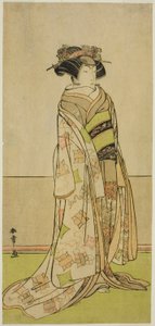 Der Schauspieler Segawa Kikunojo III in einer unbekannten Rolle von Katsukawa Shunsho