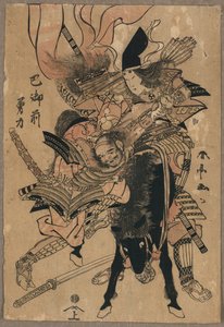 Die mächtige Tomoe Gozen, um 1810 von Katsukawa Shuntei