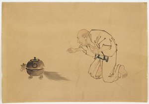 Illustration zu „Tanuki Teekessel“, ca.1850