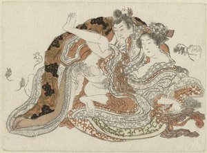 Liebespaar und Ratten von Katsushika Hokusai (possibly)