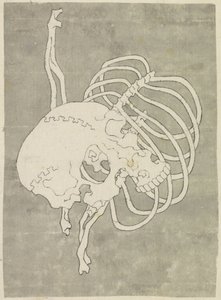 Schädel und ein Brustkorb von Katsushika Hokusai (possibly)