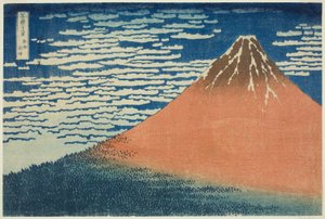 Eine milde Brise an einem schönen Tag (Gaifu kaisei), aus der Serie "36 Ansichten des Berges Fuji (Fugaku sanjurokkei)" von Katsushika Hokusai