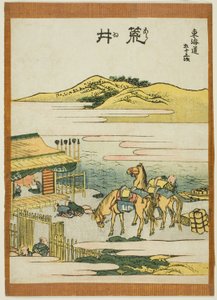 Arai, aus der Serie "Dreiundfünfzig Stationen des Tokaido (Tokaido gojusan tsugi)"