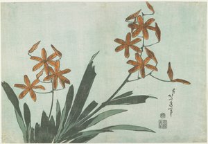 Schwertlilien, ca. 1832 von Katsushika Hokusai