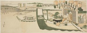 Bootspartien auf dem Sumida-Fluss von Katsushika Hokusai