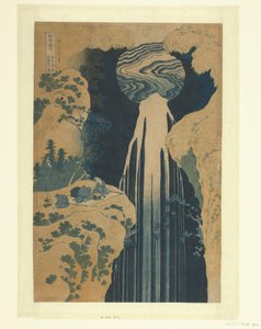 Der Amida-Wasserfall entlang der Kisokaido von Katsushika Hokusai