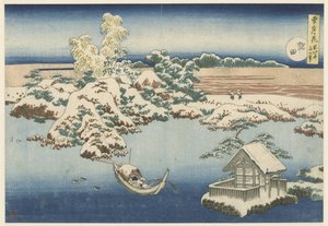 Der Sumida-Fluss im Schnee von Katsushika Hokusai