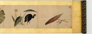 Detail der Bildrolle mit verschiedenen Bildern, Edo-Periode, 1839 von Katsushika Hokusai