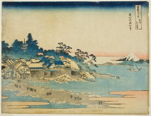 Enoshima in der Provinz Sagami, aus der Serie "Sechsunddreißig Ansichten des Berges Fuji"