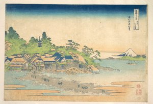 Enoshima in der Provinz Sagami, aus der Serie Sechsunddreißig Ansichten des Berges Fuji von Katsushika Hokusai