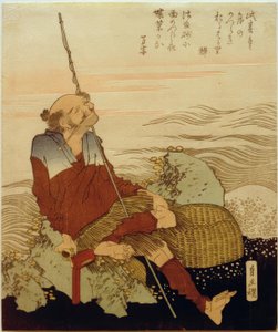 Fischer am Strand von Katsushika Hokusai