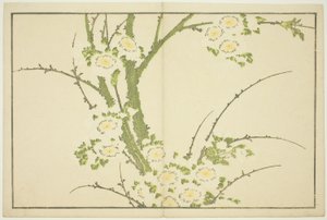 Blumen, aus Das Bilderbuch der realistischen Gemälde von Hokusai von Katsushika Hokusai