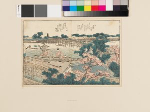 Aus dem Bilderbuch des Sumida-Flusses. Ein Blick auf beide Ufer